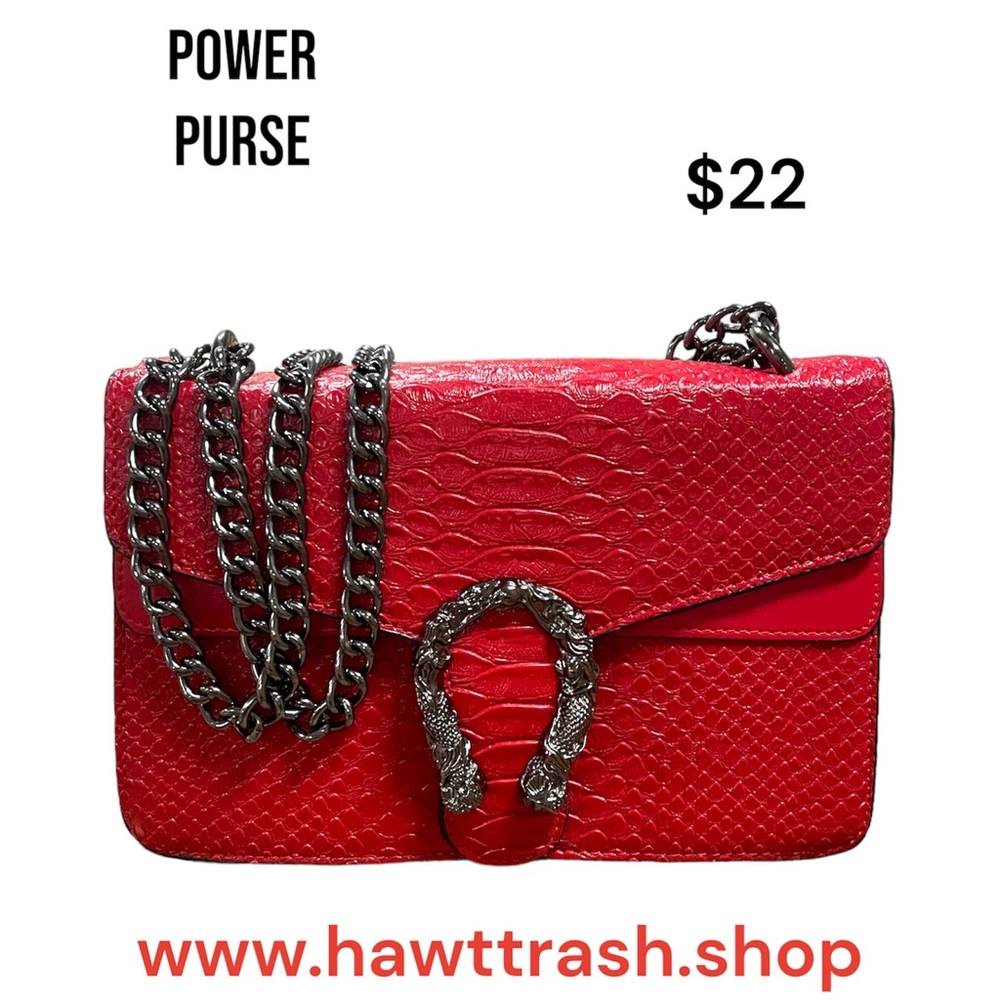 Red Chain Strap Purse